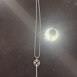 Elegant Silver Key Pendant Necklace
